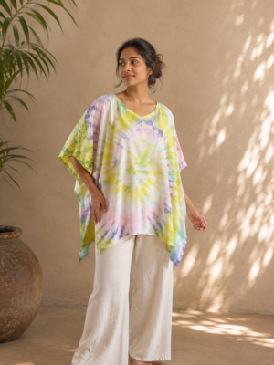 Tie and dye poncho