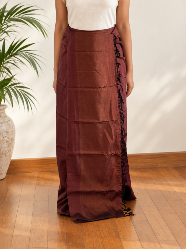 burgundy handloom shawl/ sarong burgundy handloom shawl/ sarong4