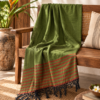 Green and terracotta HL shawl Handloom shawl